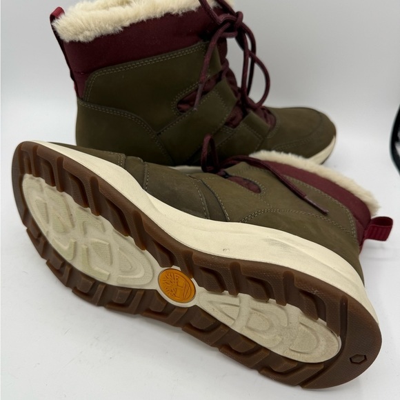 Timberland Women's Boroughs Project Waterproof lace up Boots Size 7.5 Olive - Picture 5 of 6